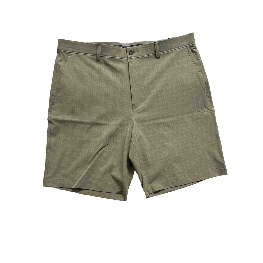 PGA Tour Mens Golf Shorts Sz 38 Khaki Heather Tan Comfort Stretch Inseam 8” NWT